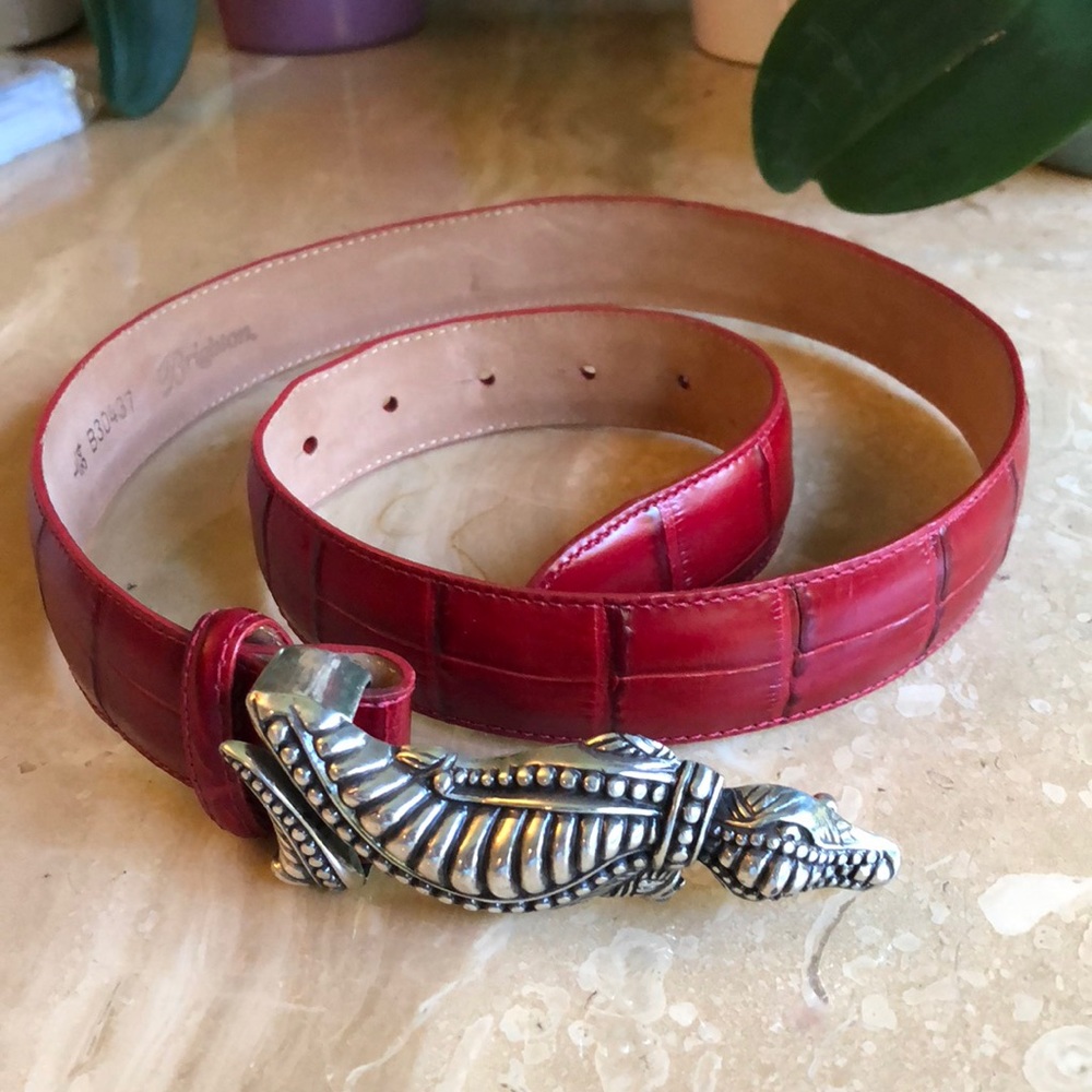 Vintage 1995 Brighton Leather w/ Alligator Buckle
